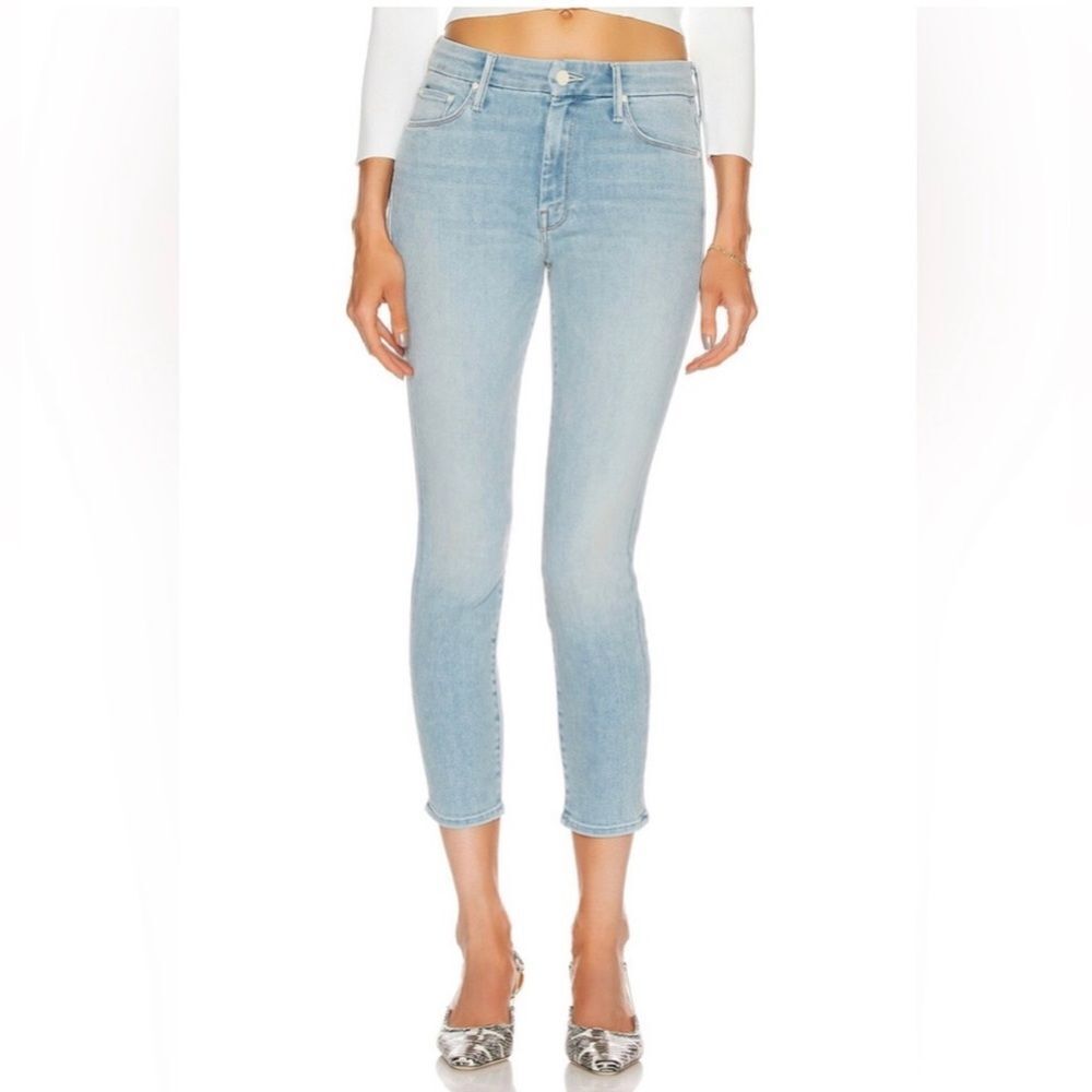 MOTHER The Looker Skinny Jeans in Swimming Pool Sunday